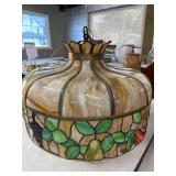 Stained Glass Fruit Motif Hanging Lamp
