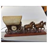 Vintage Stagecoach Clock, Untested