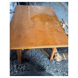 Wooden Table with X-Leg Base Design