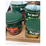 Four Del Monte Decorative Tins