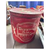 Brownies Potato Chips Metal Tin