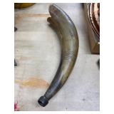 Fish-Like Carved Horn with Etching