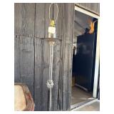 Metal Floor Lamp With Ornate Base