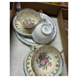 Aynsley Bone China Tea Set With Floral Design