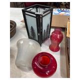 4-Piece Mixed Lot: Shades and Candle Holder