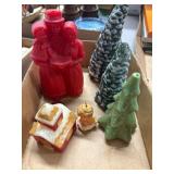 Vintage Christmas holiday Wax Candles