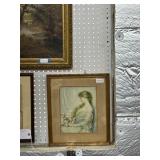 Framed Print of Woman With Flowers