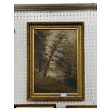 Framed Landscape Painting With Gold Details