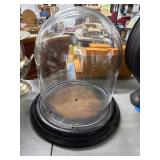 Glass Dome With Heavy Wooden Base