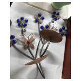 Metal Floral-Themed Wall Sconce