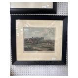 Framed Equestrian Art Print, 25x22"