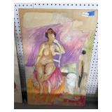 Vintage Charcoal Artwork 20x26