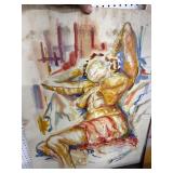 Vintage Watercolor Artwork 24x28