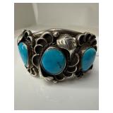 Navajo Sterling Turquoise Cuff Bracelet