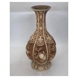 Carved Ivory Dynasty Vase with Floral Motifs