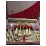 1847 Rogers Bros Gold-Plated Flatware Set