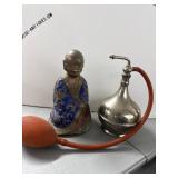 Bronze Figurine and Metal Sprayer