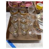 Gold-Trimmed Glassware