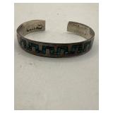 Tested Sterling Silver and Turquoise Bracelet