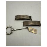 Sterling Silver Keychain and Clips Set