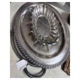 Silver-Plated Serving Trays with Handles