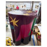 Painted Paper Sculpture with Star Motif