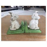 Cast Metal Dog-Themed Bookends