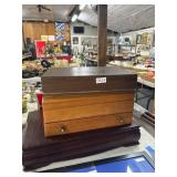 Three Wooden Flatware Cases