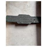 Cast Iron Notice Warning Plaque