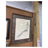 Framed 24x20 Pencil Artwork, Signed