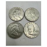 1954 Benjamin Franklin Half Dollar Coins