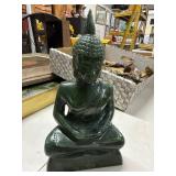 Green Stone Buddha Statue, 7-inch