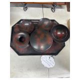 7-Piece Bakelite Vanity Set with Elo Ware Mark