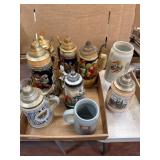 9 Assorted Beer Steins