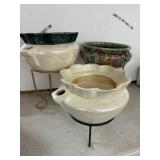 Decorative Ceramic Bowls With Stands