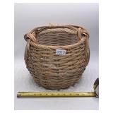Handwoven Wicker Basket with Handle
