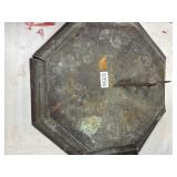 Octagonal Metal Sundial with Roman Numerals