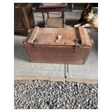 Wooden Shipping Crate With Rope Handles