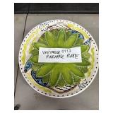 Green Pineapple Plate and Fish Design Plate