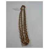 Goldtone Interwoven Links Chain Necklace