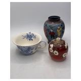 Three Decorative Ceramic Items