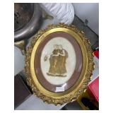 18-Inch Oval Framed Relief Artwork