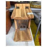 Wooden Bird Feeder With Hinged Lid