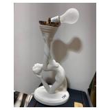 20-Inch Ceramic Deco-Style Lamp Base