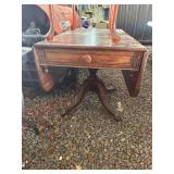 Drop-Leaf Table with Pedestal Base