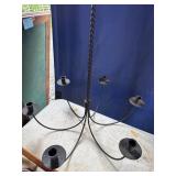 Wrought Iron Six-Light Chandelier