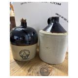 Stoneware Jugs with Brown Glaze