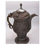 Metal Pitcher with Ornate Detailing