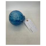 Blue Hand-Blown Glass Ornament
