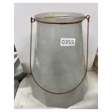 Frosted Glass Jar with Wire Handle